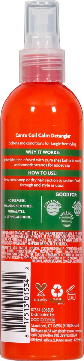 slide 2 of 14, Cantu Shea Butter Coil Calm Detangler, 8 fl oz