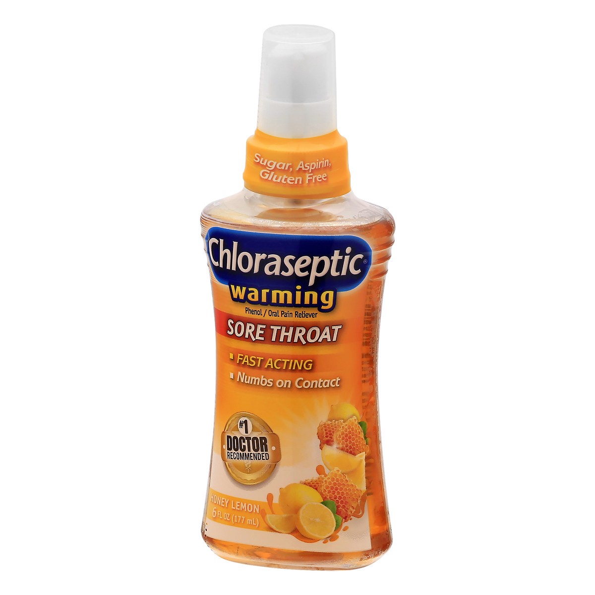 slide 3 of 9, Chloraseptic Sore Throat Spray, Warming Honey Lemon Flavor, 6 fl oz, 6 fl oz