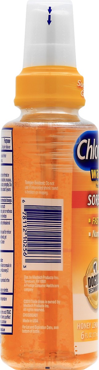 slide 4 of 9, Chloraseptic Sore Throat Spray, Warming Honey Lemon Flavor, 6 fl oz, 6 fl oz