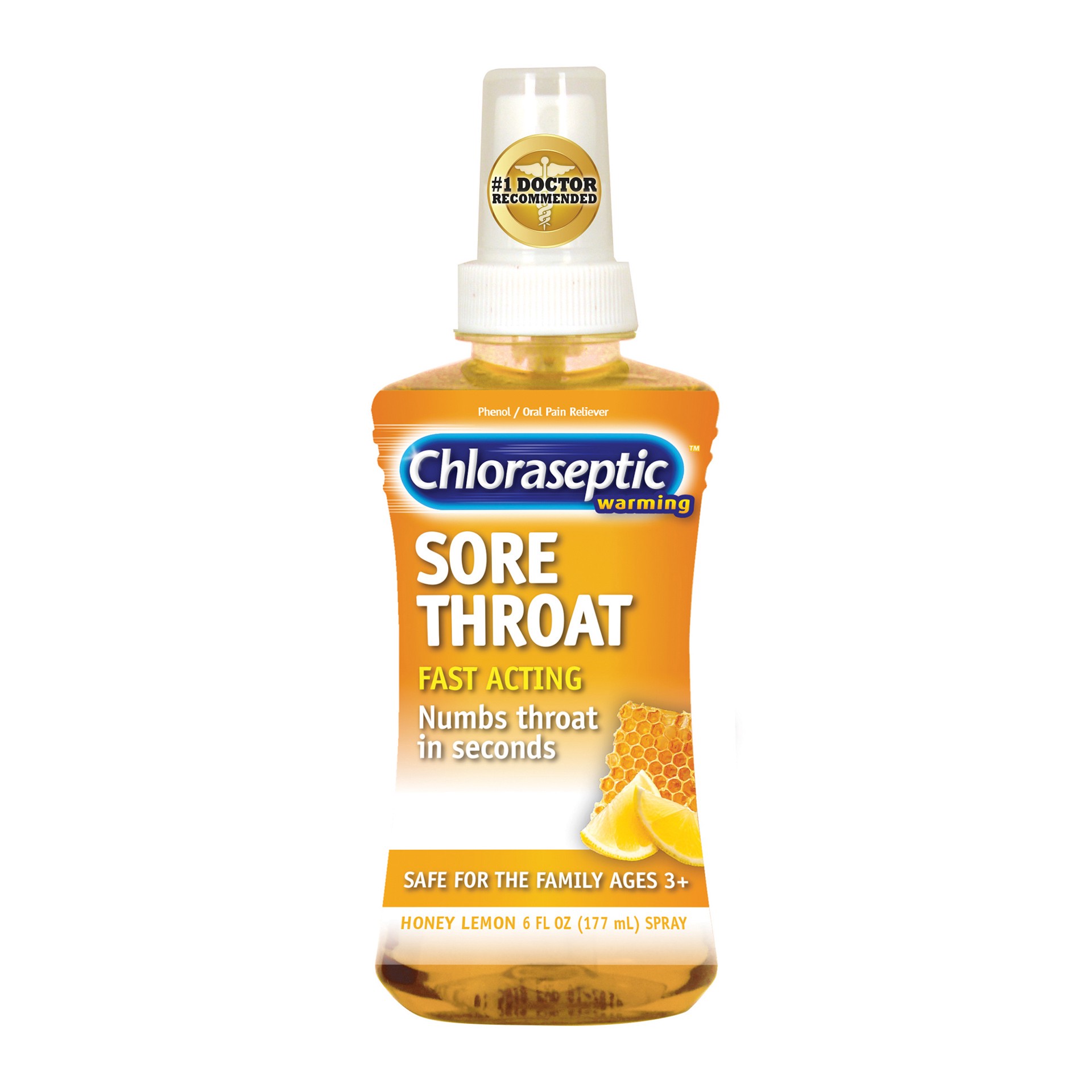 slide 1 of 9, Chloraseptic Sore Throat Spray, Warming Honey Lemon Flavor, 6 fl oz, 6 fl oz