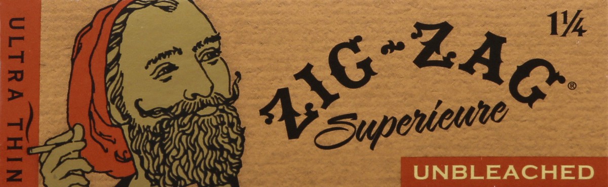 slide 3 of 8, Zig Zag 1-1/4 Ultra Thin Unbleached Tobacco - 50 ct, 50 ct