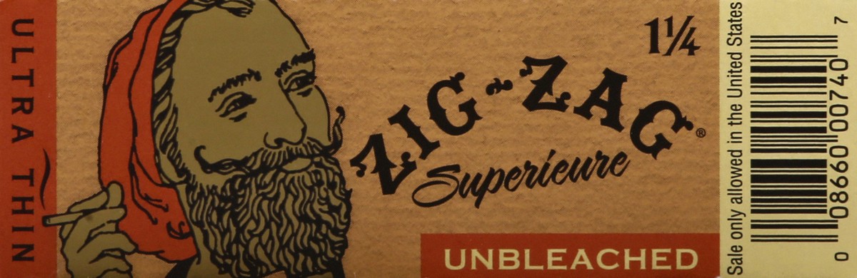 slide 5 of 8, Zig Zag 1-1/4 Ultra Thin Unbleached Tobacco - 50 ct, 50 ct