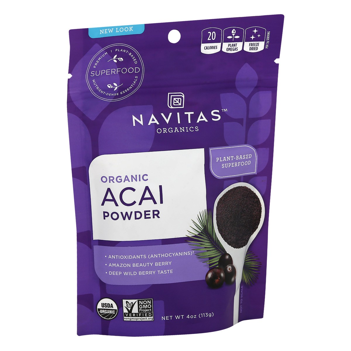 slide 7 of 9, Navitas Organic Acai Powder 4 oz, 4 oz