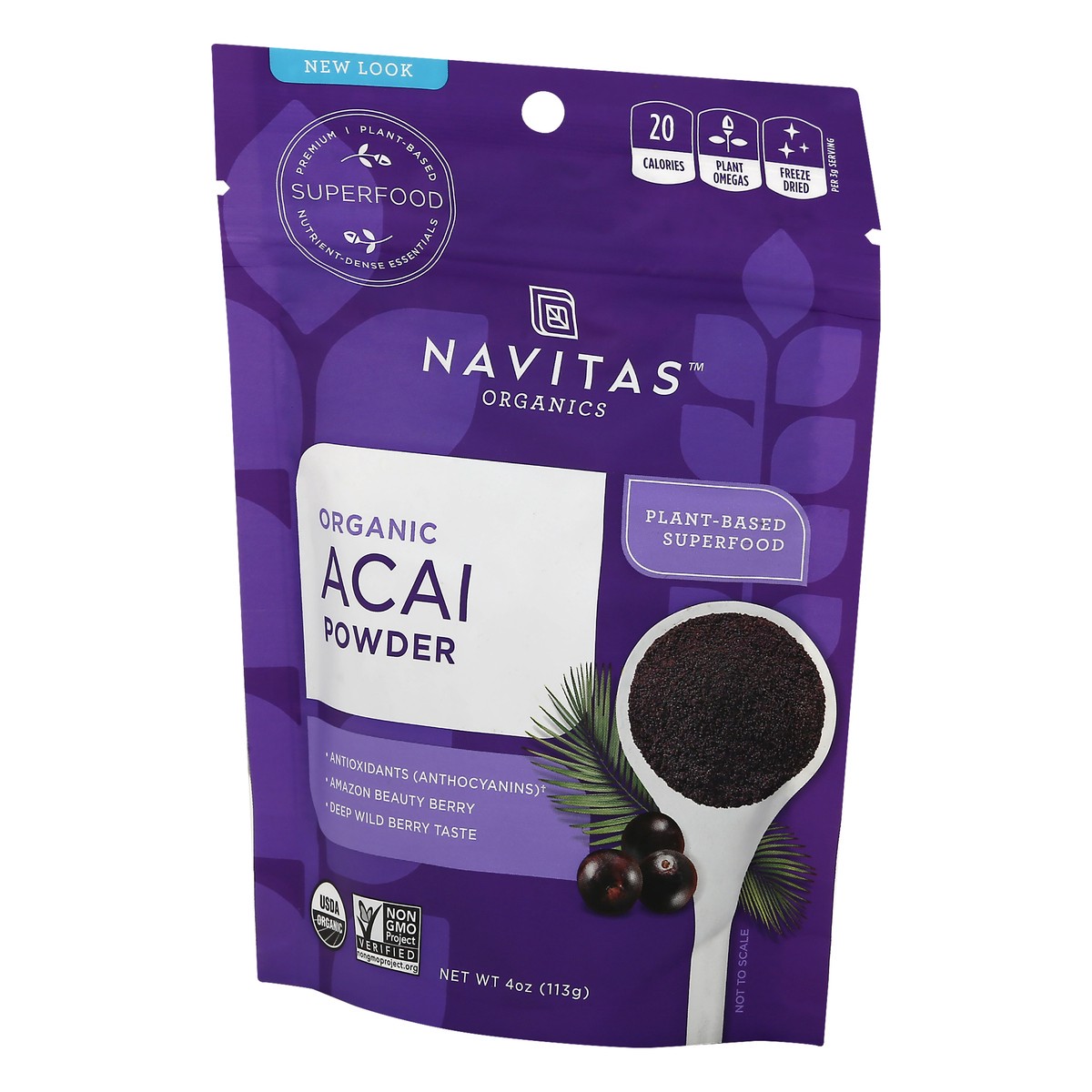 slide 6 of 9, Navitas Organic Acai Powder 4 oz, 4 oz