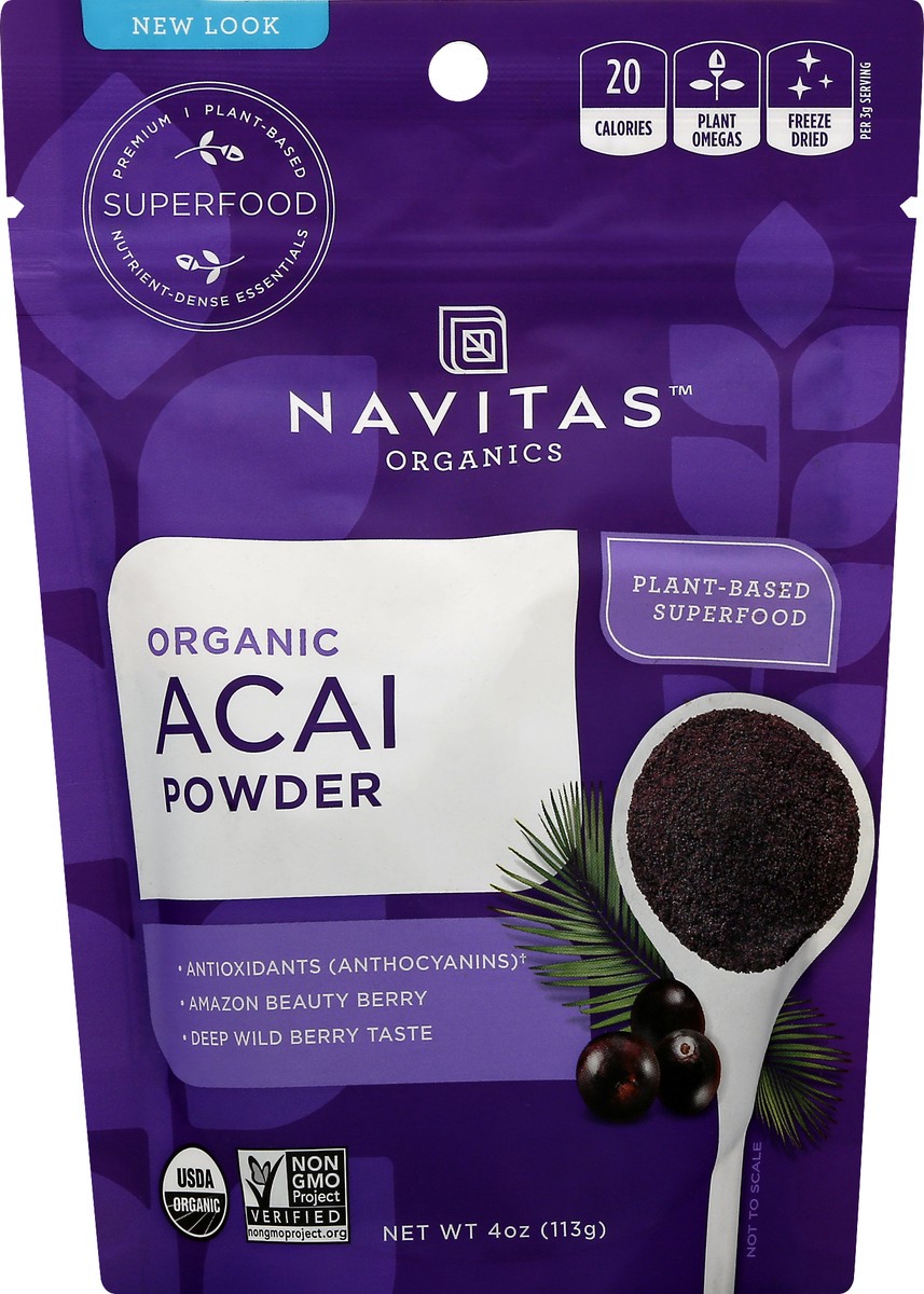 slide 9 of 9, Navitas Organic Acai Powder 4 oz, 4 oz