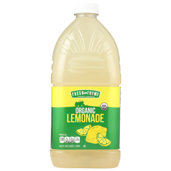 slide 1 of 1, Fresh Thyme Organic Lemonade, 64 oz