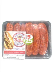 Phillies Hot Italian Sausage Links- 1.5 lb
