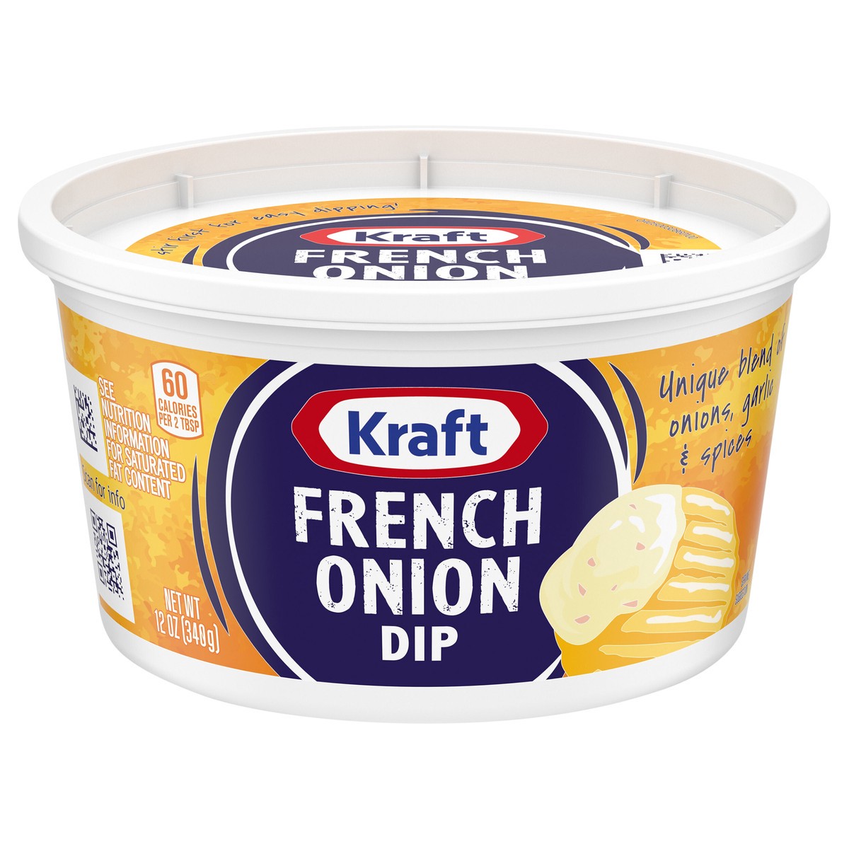 slide 1 of 11, Kraft French Onion Dip, 12 oz Tub, 12 oz