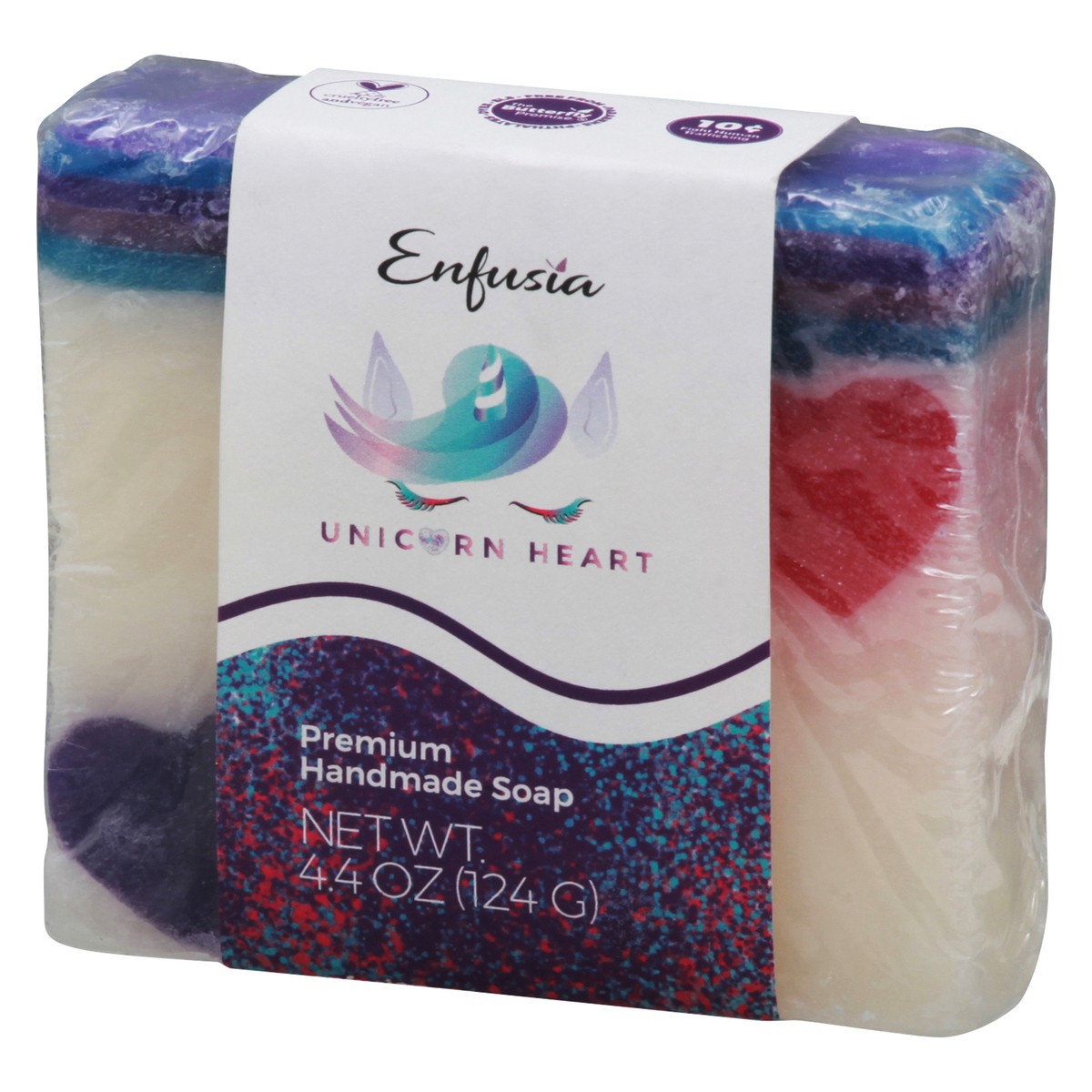 slide 5 of 13, Enfusia Premium Handmade Unicorn Heart Soap 4.4 oz, 4.4 oz