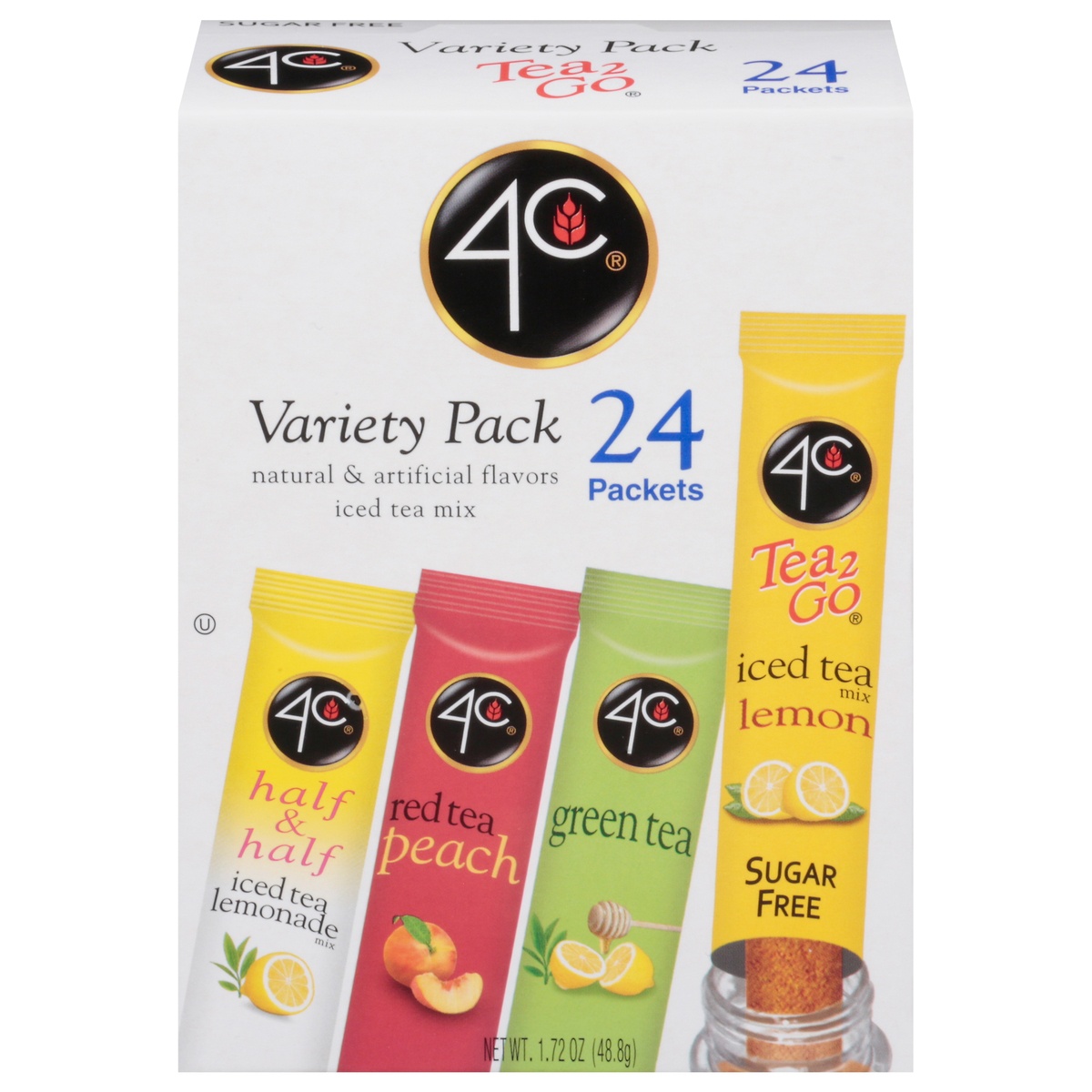 slide 1 of 8, 4C Totally Light Tea 2 Go Bonus Variety Pack, 24 ct; 1.72 oz