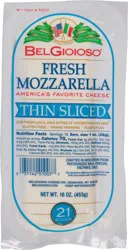 BelGioioso Thin Sliced Fresh Mozzarella Cheese Log - 16 oz