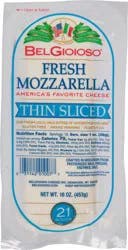 BelGioioso Thin Sliced Fresh Mozzarella Cheese Log - 16 oz