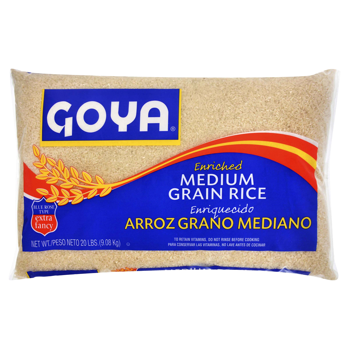 slide 1 of 1, Goya Enriched Medium Grain Rice, 20 lb