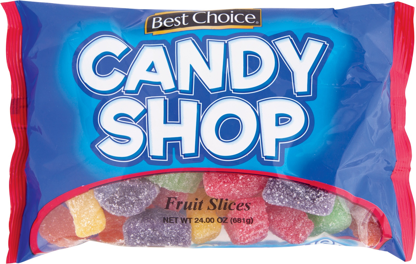 slide 1 of 1, Best Choice Assorted Fruit Slice Candy, 24 oz