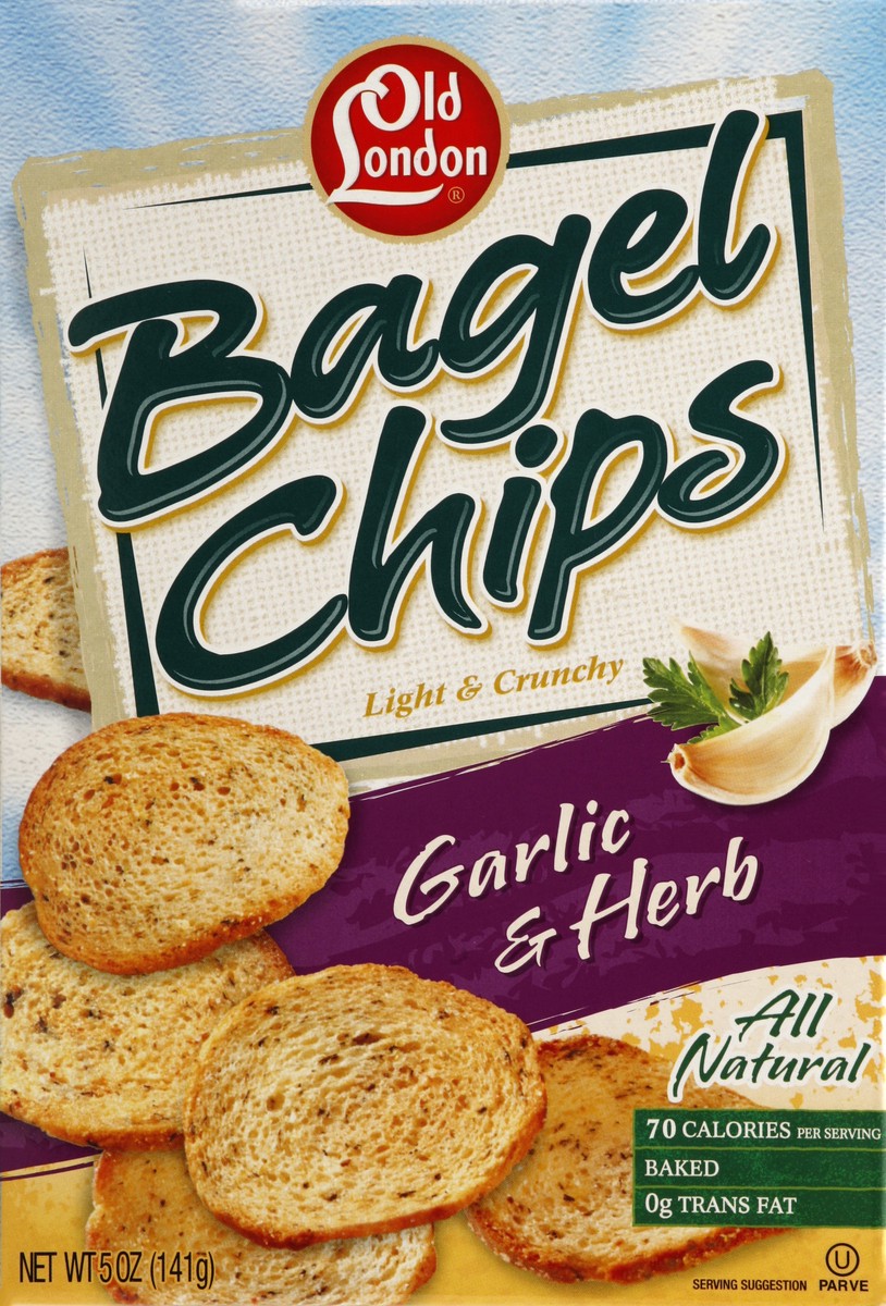 slide 4 of 6, Old London Bagel Chips, 5 oz