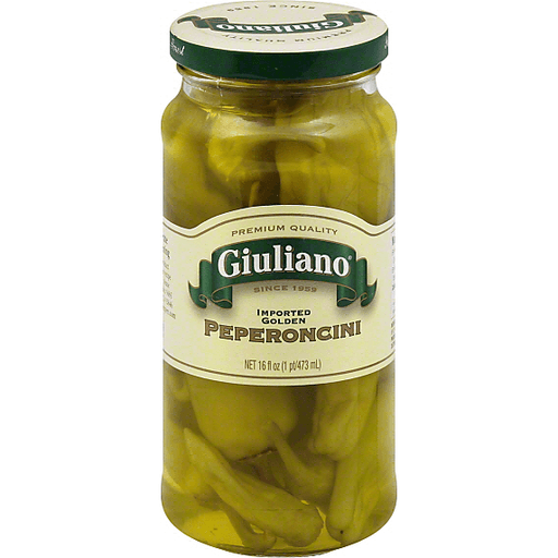 slide 2 of 2, Giuliano Golden Pepperoncini, 16 oz