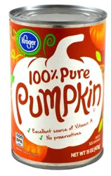 Kroger 100% Pure Pumpkin
