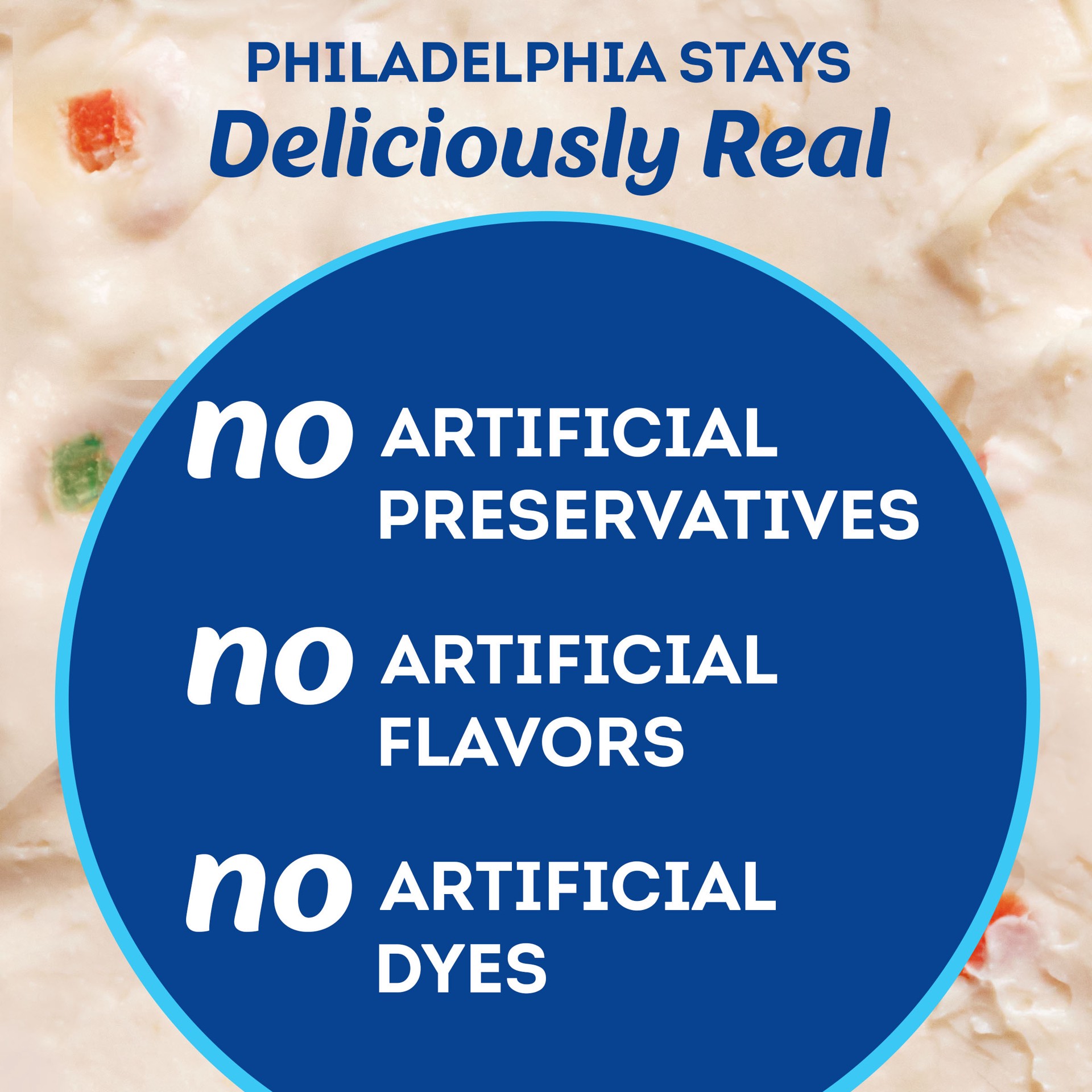 slide 5 of 5, Philadelphia Reduced Fat Garden Vegetable Cream Cheese, 7.5 oz Tub, 7.50 oz