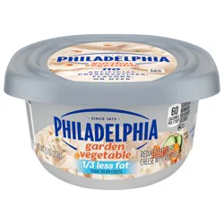 Philadelphia Reduced Fat Garden Vegetable Cream Cheese, 7.5 oz Tub