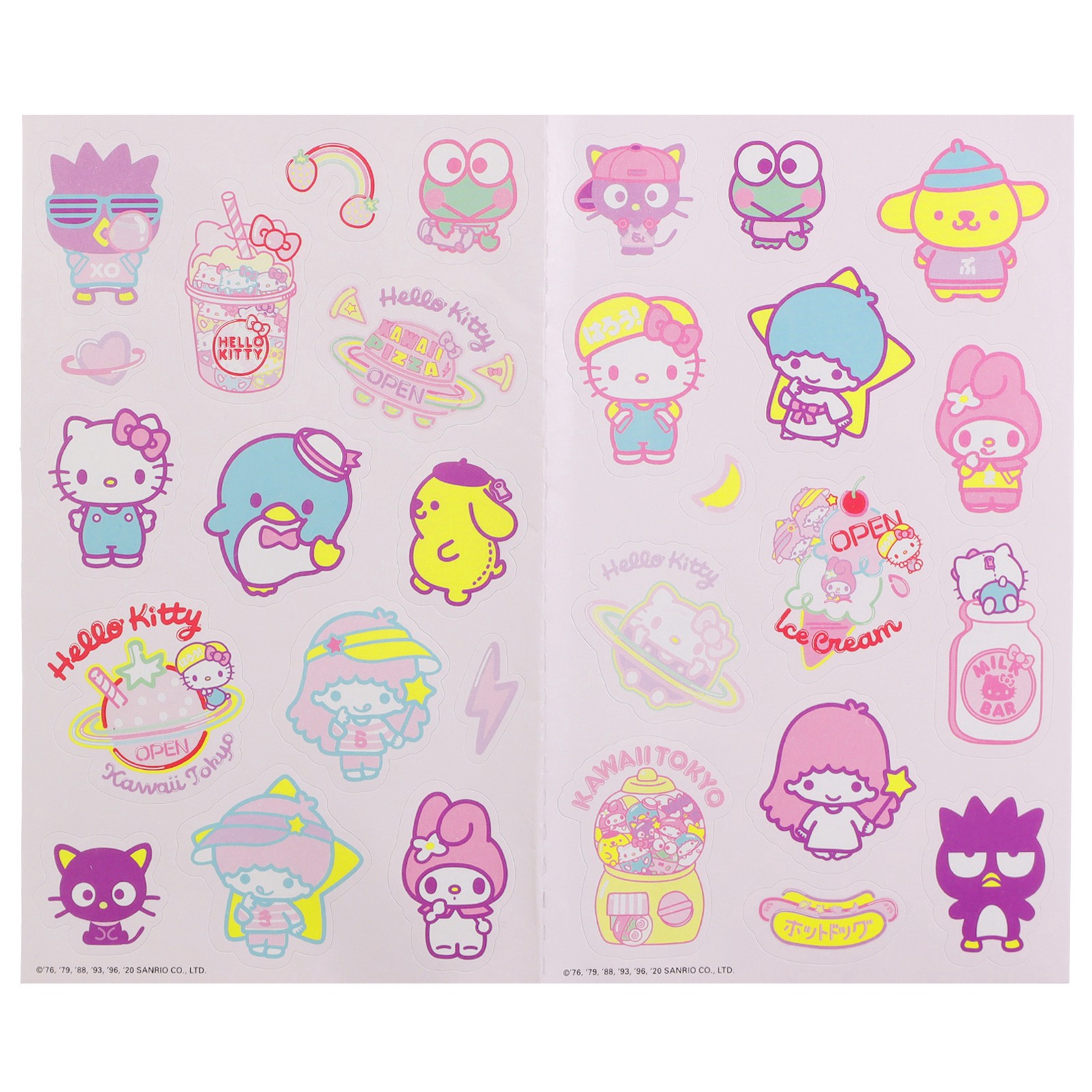 slide 4 of 4, Hello Kitty Stickers, 4 in x 8 in sheet size