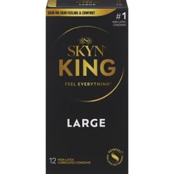 SKYN King Non-Latex Lubricated Large Condoms 12 Each