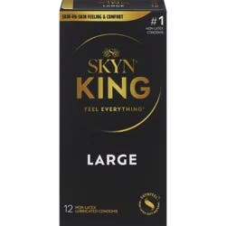 SKYN King Non-Latex Lubricated Large Condoms 12 Each