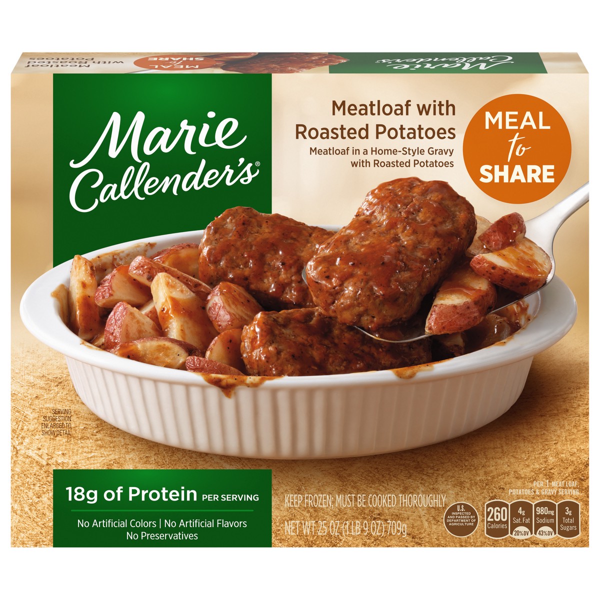 slide 1 of 11, Marie Callender's Meatloaf with Roasted Potatoes 25 oz, 25 oz