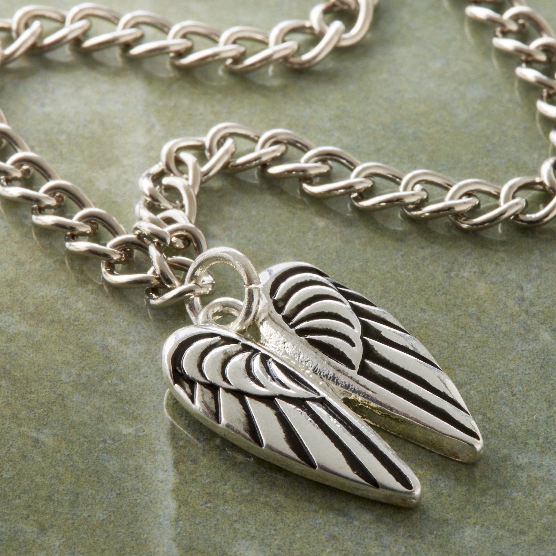 slide 4 of 4, Charmalong Antique Silver Plated Wings Charm By Bead Landing, 0.94 in x 0.57 in x 0.2 in