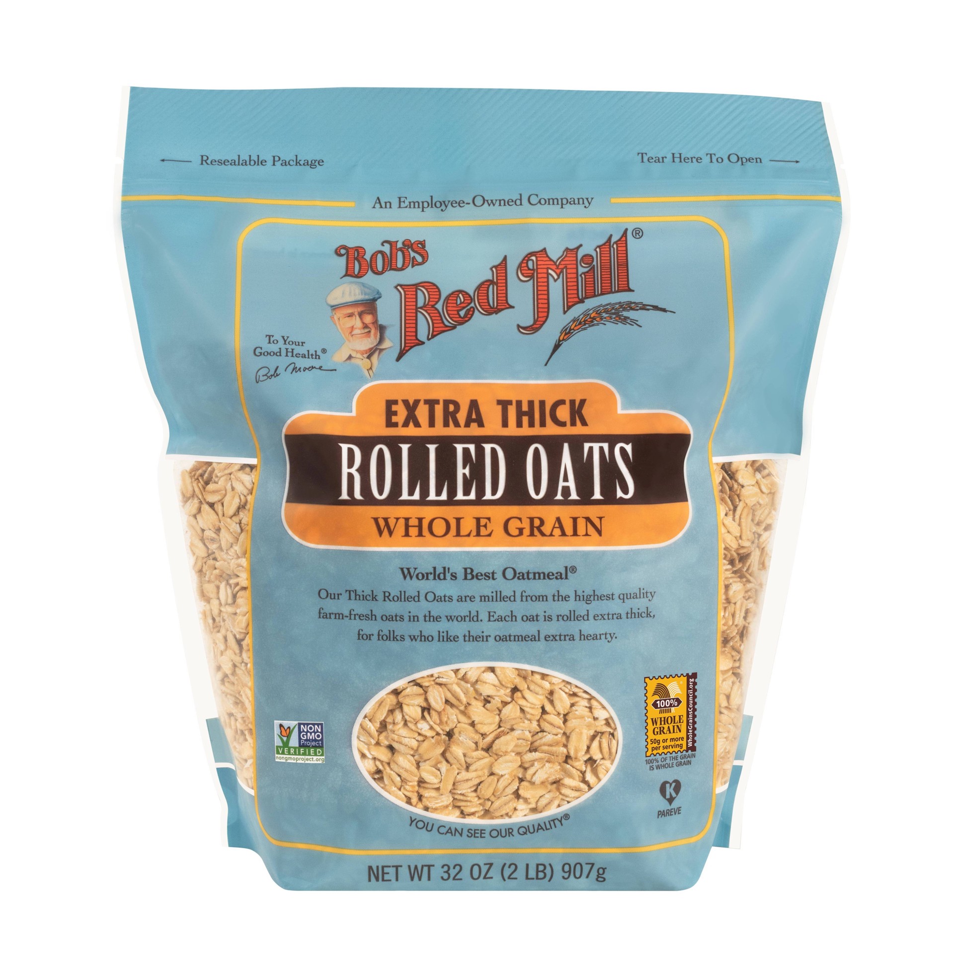 slide 1 of 5, Bob's Red Mill Extra Thick Cut Oats, 32 oz