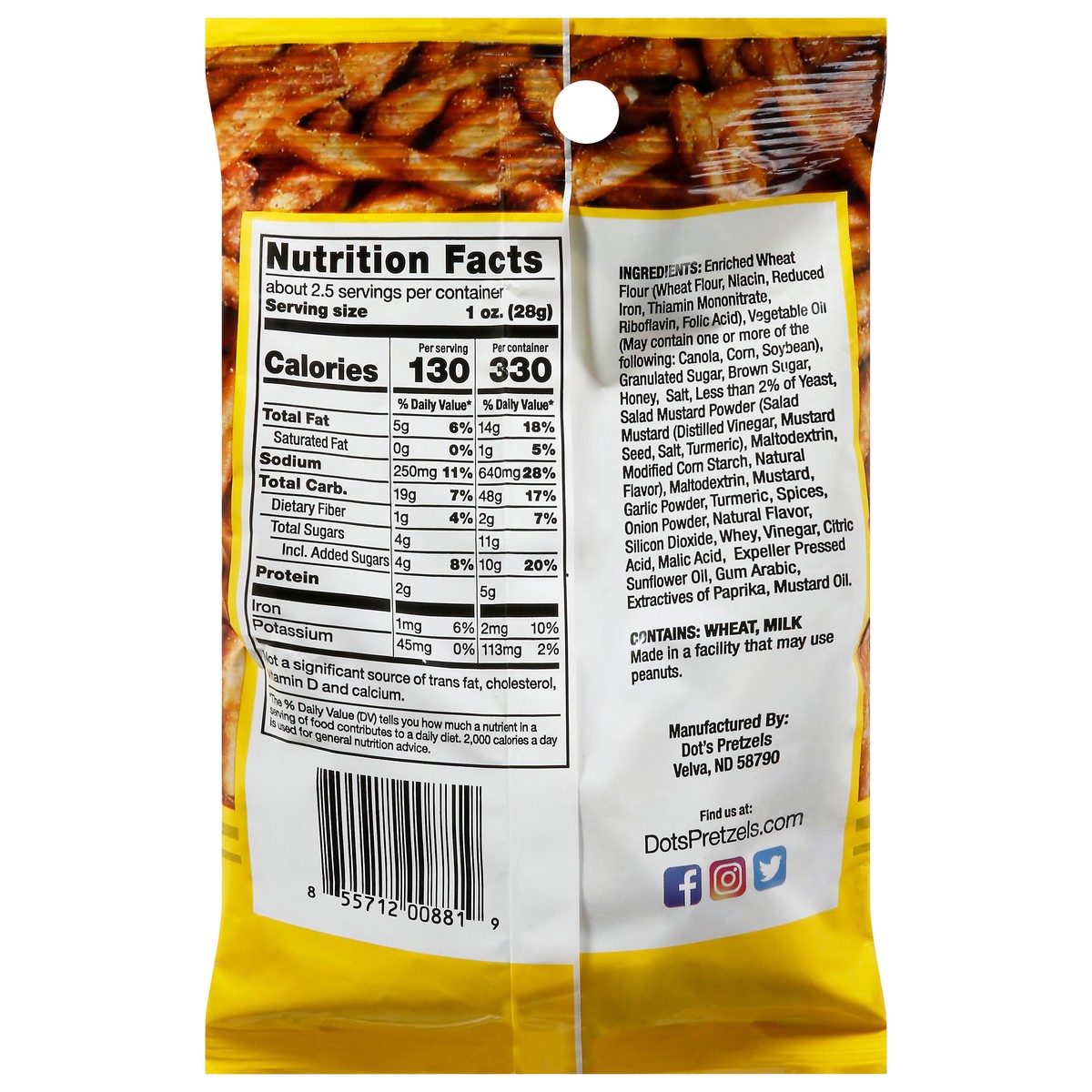 slide 7 of 13, Dot's Homestyle Pretzels Honey Mustard Seasoned Pretzel Twists 2.5 oz, 2.5 oz