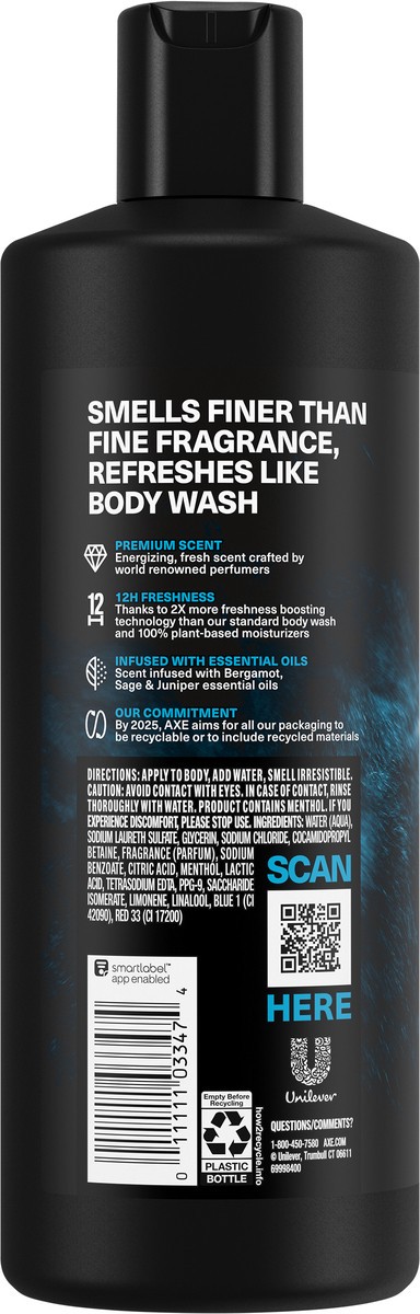 slide 3 of 12, AXE Fine Fragrance Collection Body Wash For Men Aqua Bergamot 12h Refreshing Scent Shower Gel Infused with Bergamot, Sage, and Juniper Essential Oils 18 oz, 18 fl oz