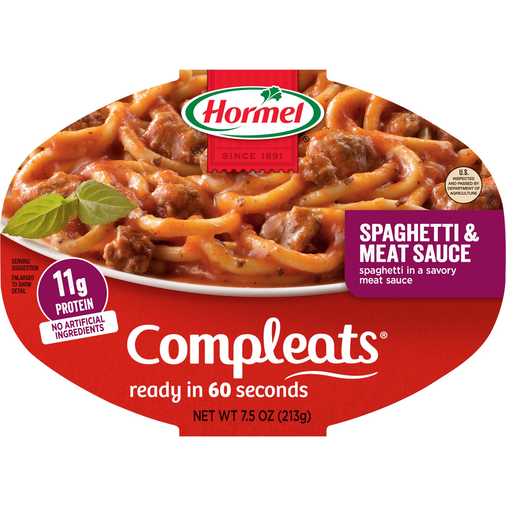 slide 1 of 11, Hormel COMPLEATS Spaghetti & Meat Sauce, 10 oz