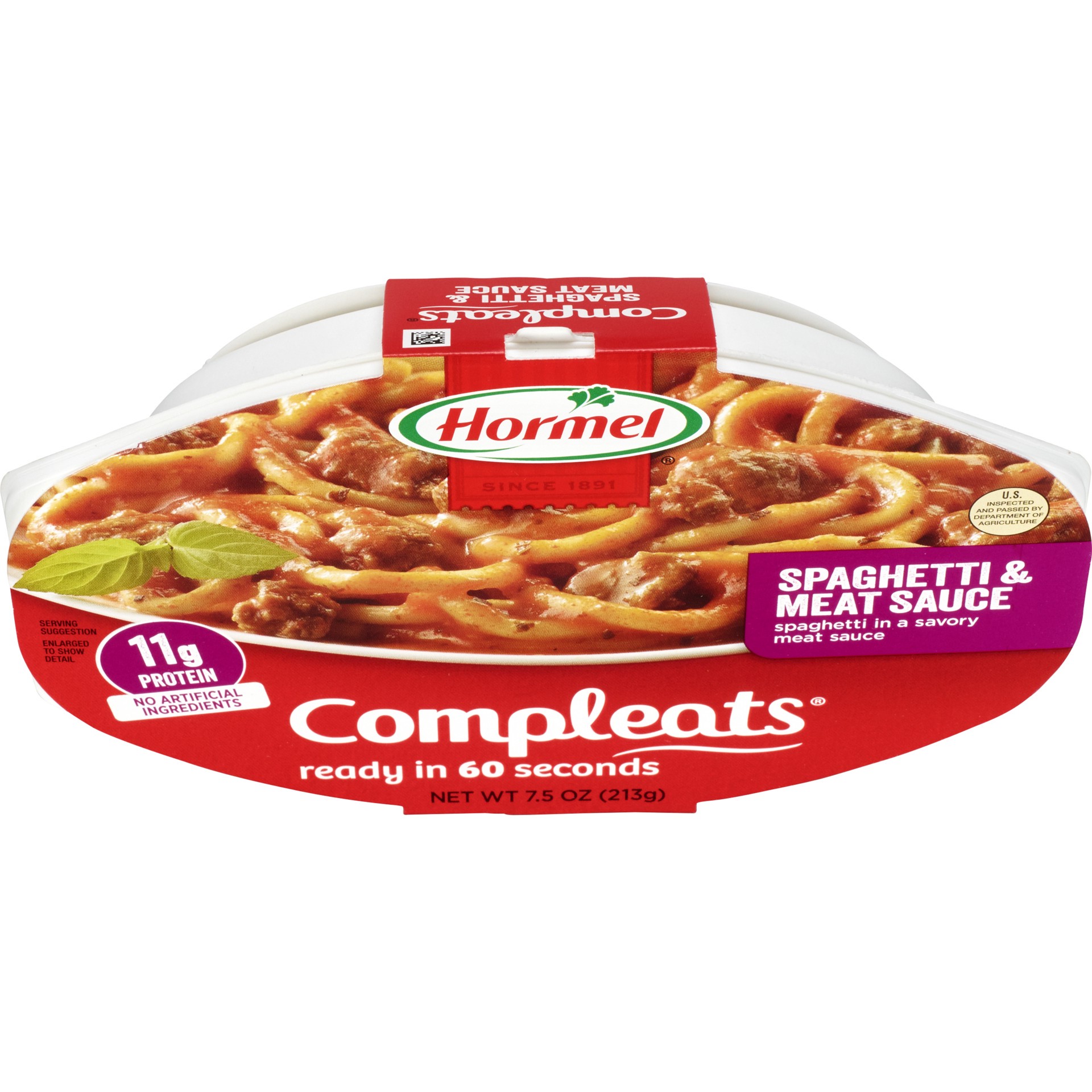 slide 1 of 11, Hormel Compleats Spaghetti & Meat Sauce - 7.5 oz, 7.5 oz