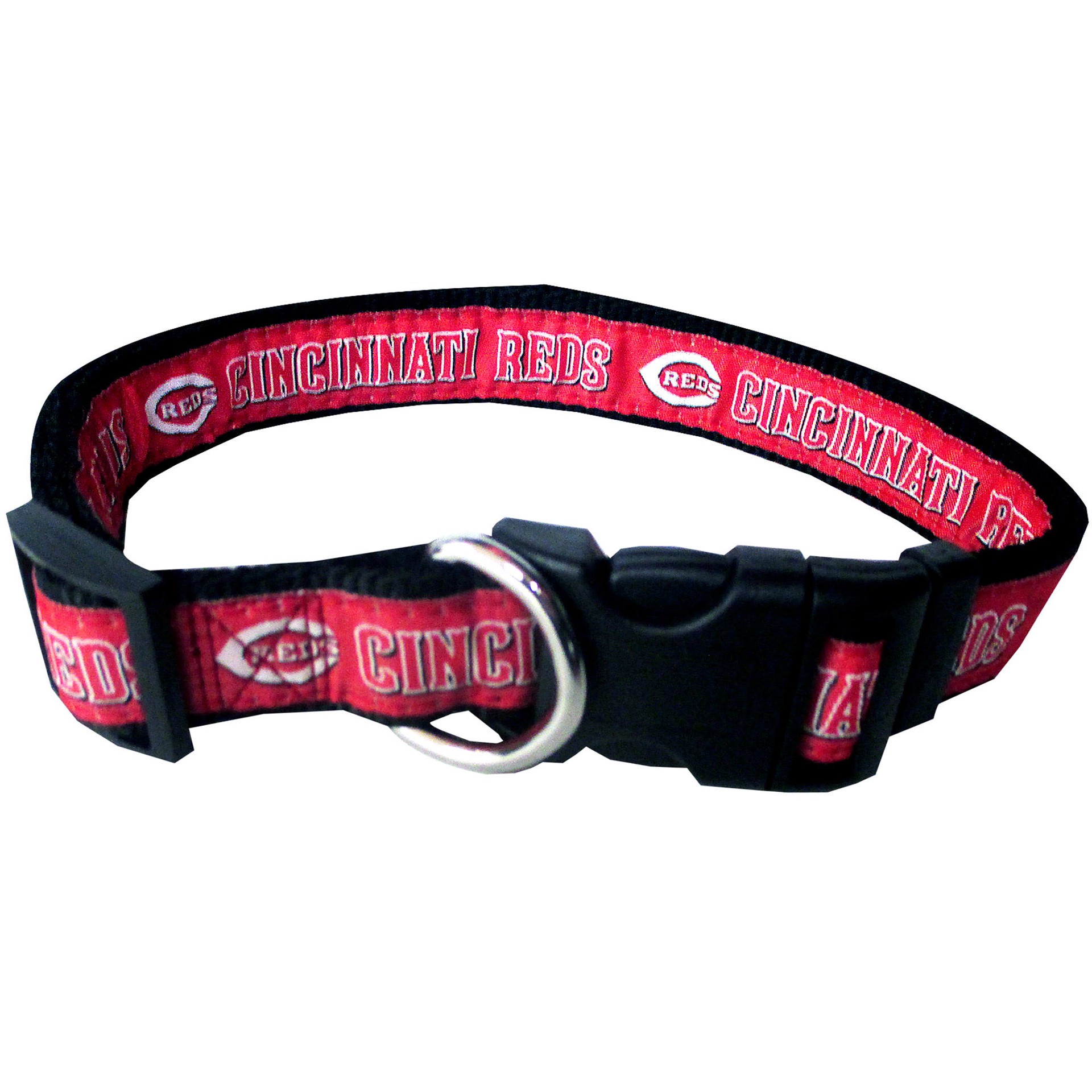 slide 1 of 1, Pets First Official MLB Cincinnati Reds Collar, LG