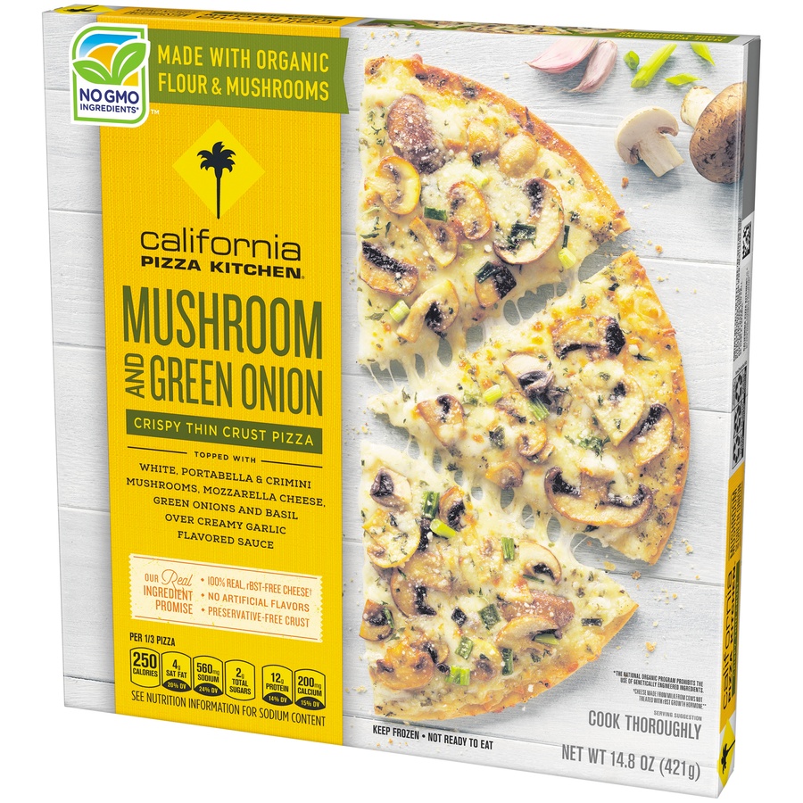 slide 3 of 8, California Pizza Kitchen Mushroom And Green Onion Thin Crust Pizza, 14.8 oz