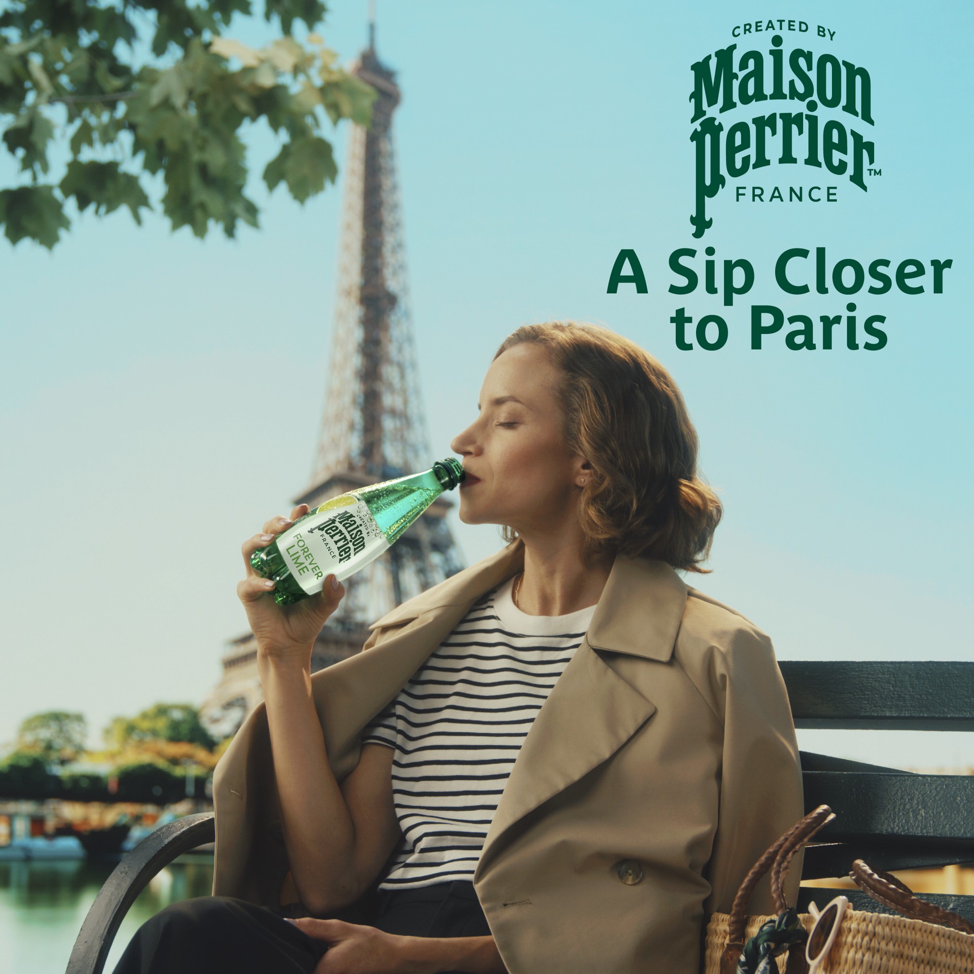 slide 2 of 7, Maison Perrier Forever Lime Flavored Sparkling Water, 11.15 FL OZ Plastic Water Bottle, 16.9 fl oz