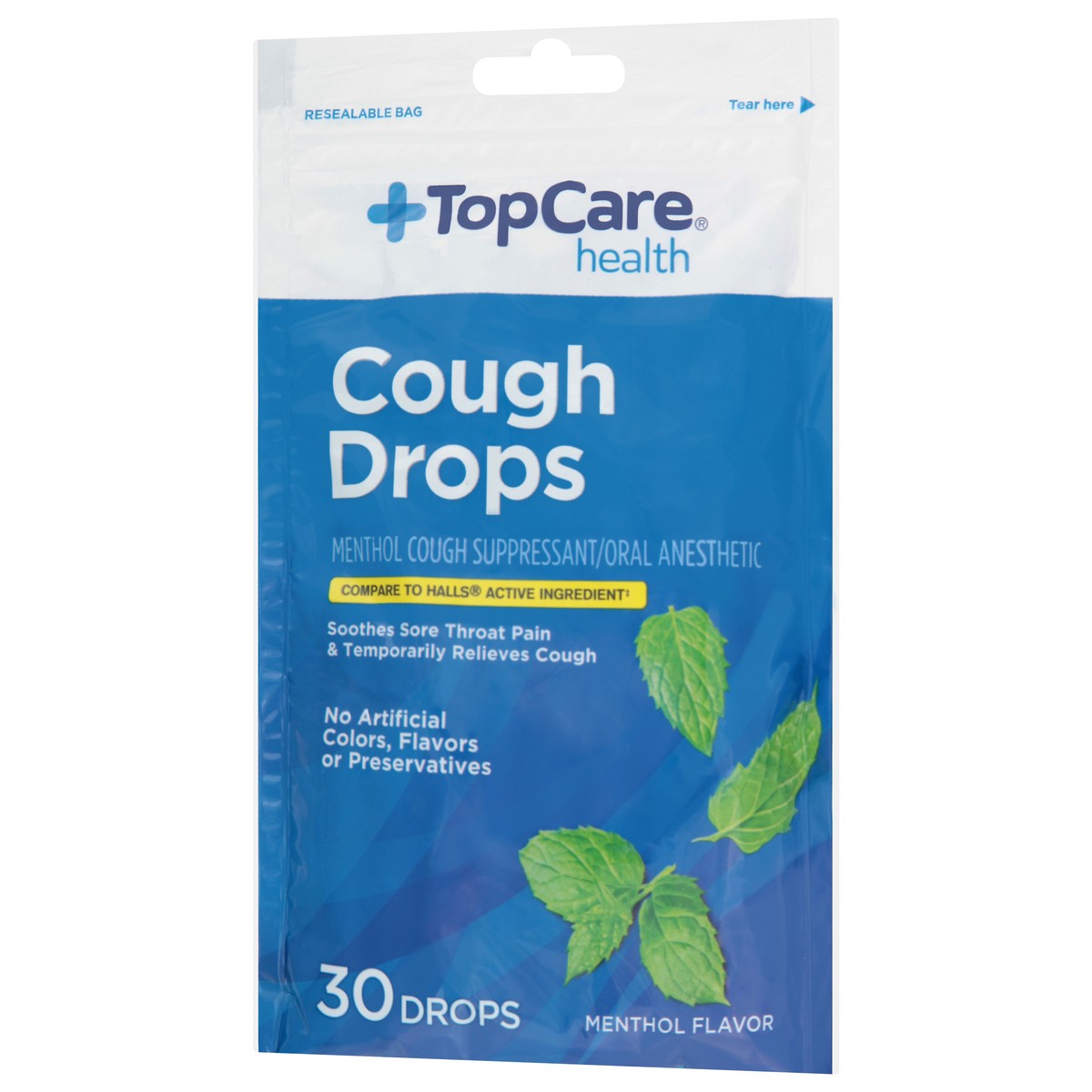 slide 4 of 10, Topcare Cough Drops Menthol, 30 ct