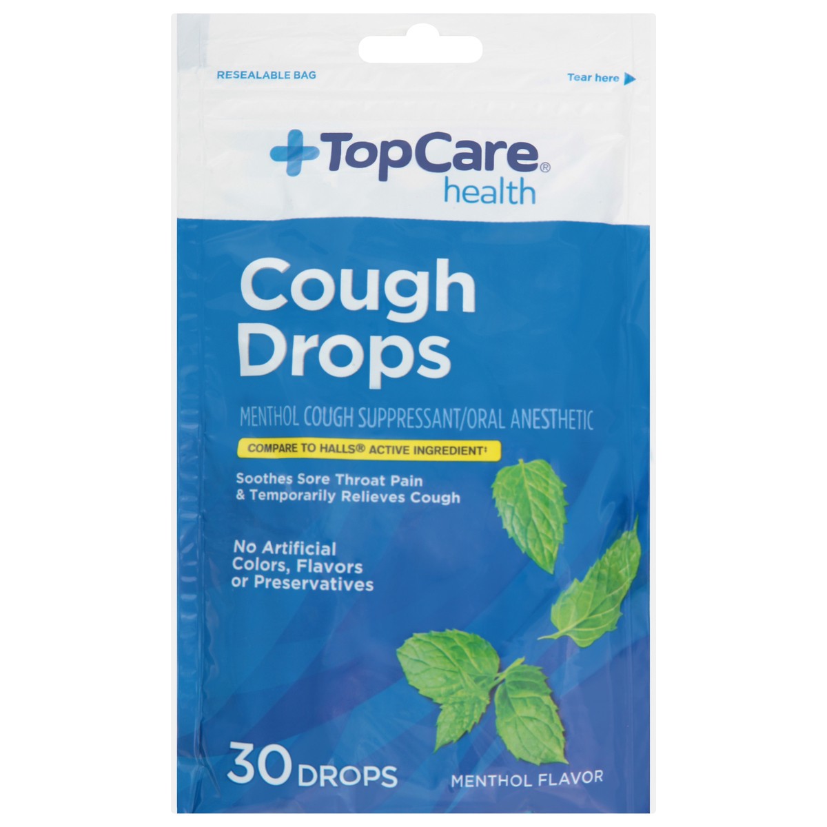 slide 3 of 10, Topcare Cough Drops Menthol, 30 ct