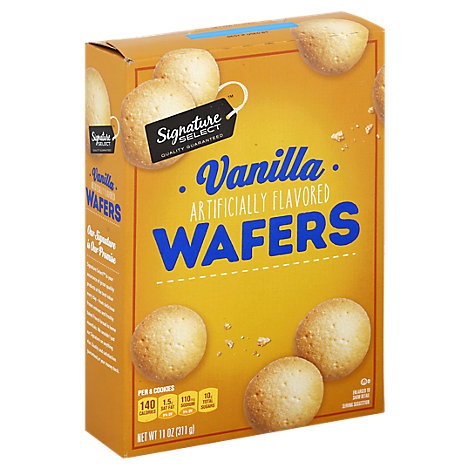 slide 1 of 1, Signature Select Wafers Vanilla, 11 oz