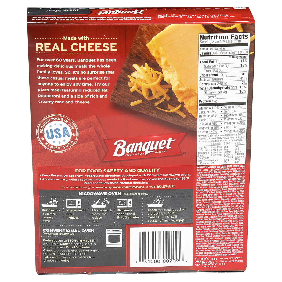 slide 7 of 17, Banquet Basic Pizza with Reduced Fat Pepperoni Frozen Single Serve Meal, 6.25 Ounce, 6.25 oz