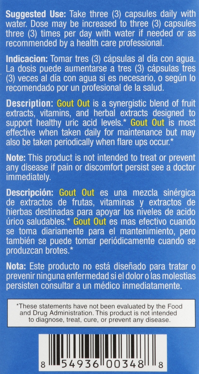 slide 4 of 5, Bio Nutrition Gout Out, 60 ct