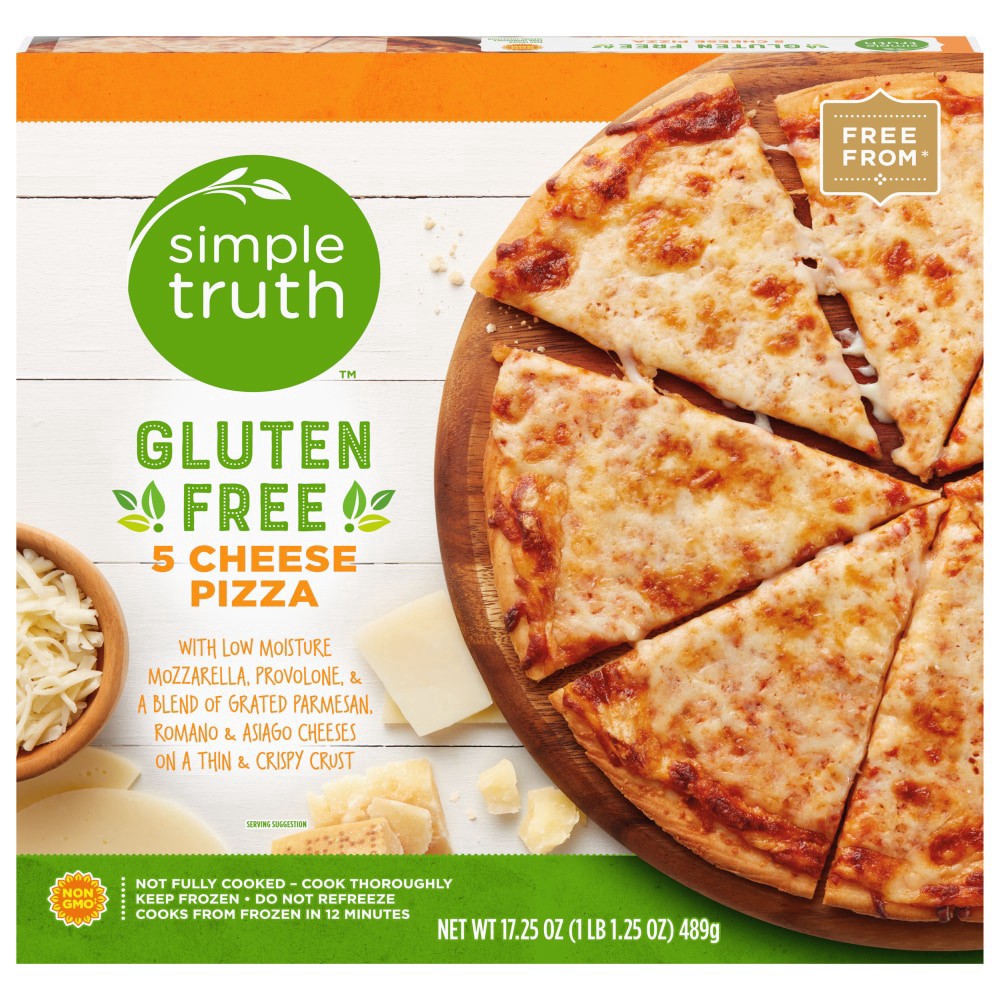 slide 1 of 3, Simple Truth Gluten Free 5 Cheese Pizza, 1 ct