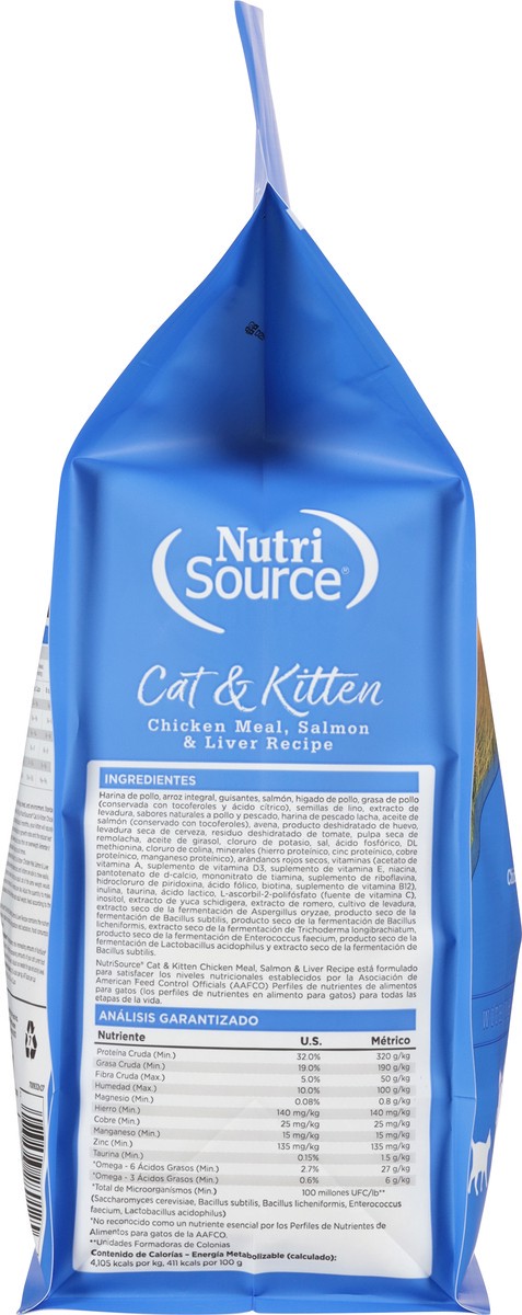 slide 15 of 15, NutriSource All Life Stages Chicken Meal Salmon & Liver Recipe Cat Food 4 lb, 4 lb