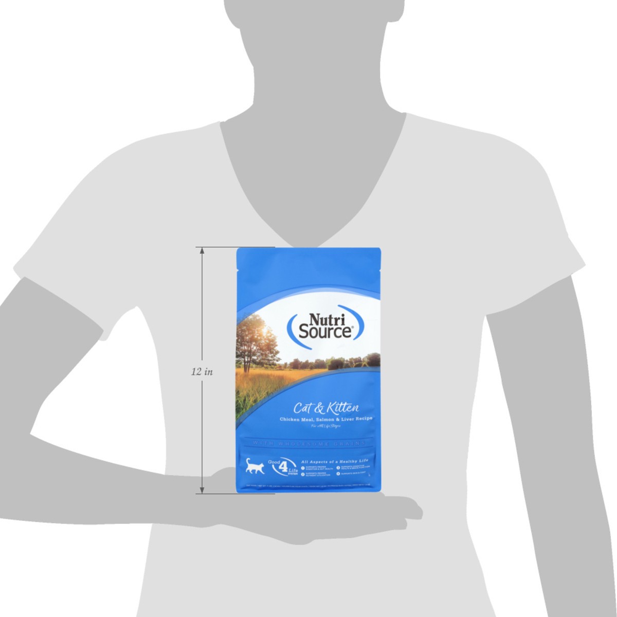 slide 13 of 15, NutriSource All Life Stages Chicken Meal Salmon & Liver Recipe Cat Food 4 lb, 4 lb