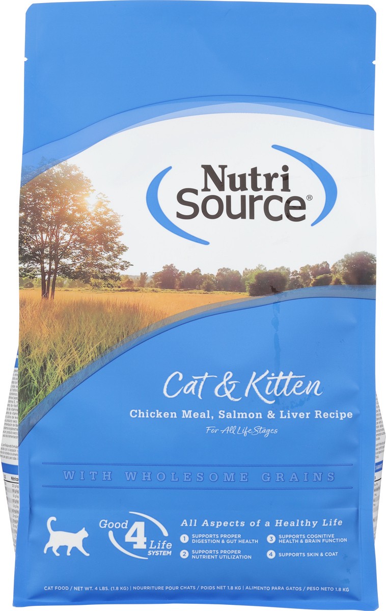 slide 14 of 15, NutriSource All Life Stages Chicken Meal Salmon & Liver Recipe Cat Food 4 lb, 4 lb