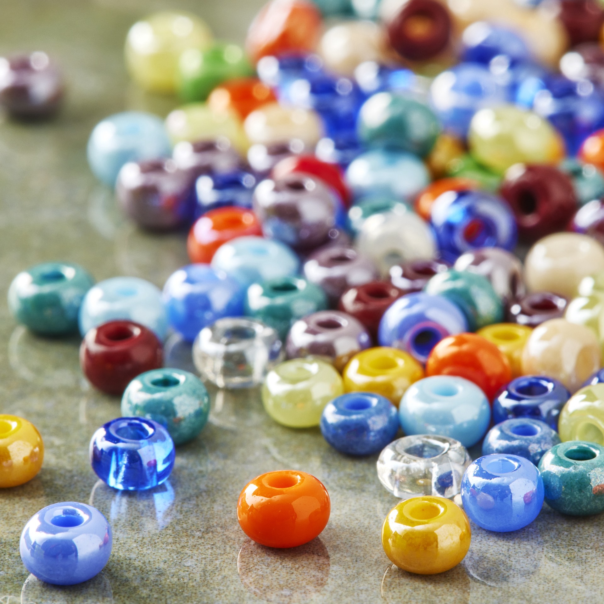 slide 2 of 3, John Bead Czech Glass Seed Beads Mix, 6/0, 6/0