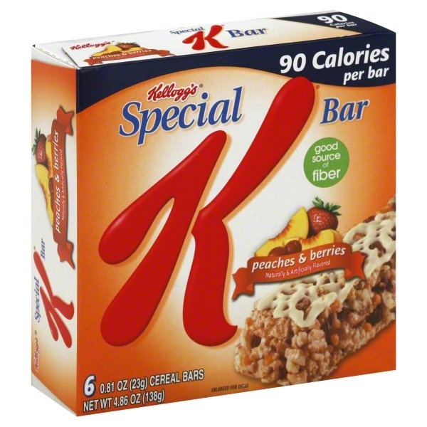 slide 1 of 1, Special K Peaches & Berries Cereal Bars, 6 ct