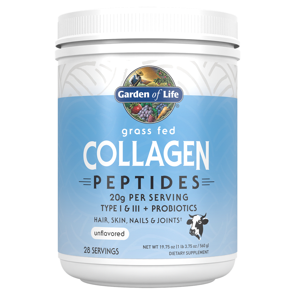 slide 1 of 9, Garden of Life Grassfed Collagen Peptides, 28 servings