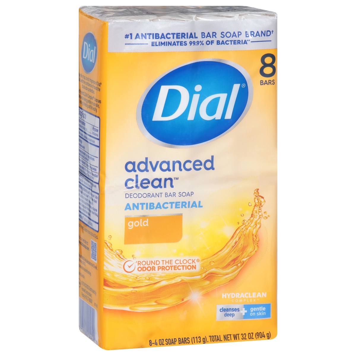 slide 4 of 9, Dial Advanced Clean Antibacterial Gold Deodorant Bar Soap 8 - 4 oz Bars, 8 ct; 4 oz