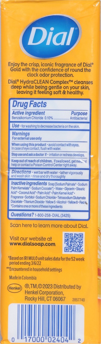 slide 7 of 9, Dial Advanced Clean Antibacterial Gold Deodorant Bar Soap 8 - 4 oz Bars, 8 ct; 4 oz